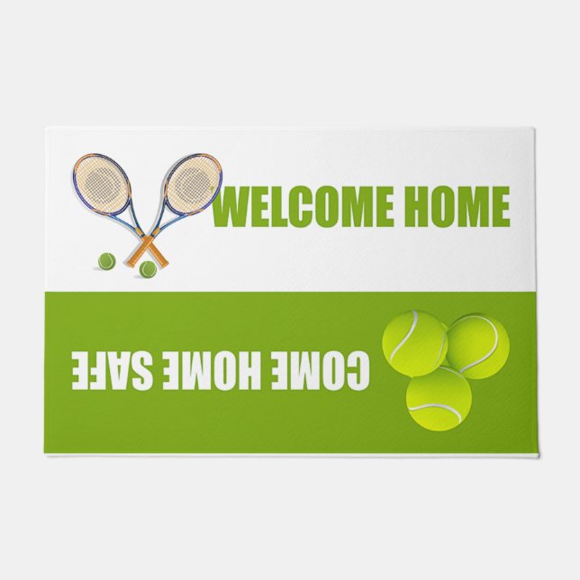 Tennis Design Mat, Bienvenue Accueil Tapis (Devant)
