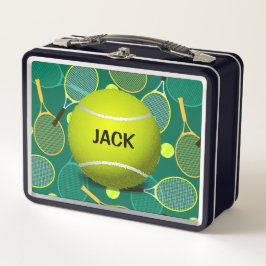 Tennis Design Metal Lunchbox