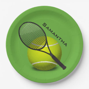 Tennis Design Paper Party Plate Pappteller