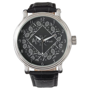 Tennis Design Player Coach Name Personalisiert hin Armbanduhr