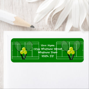 Tennis-Design-Rücksendeadresse