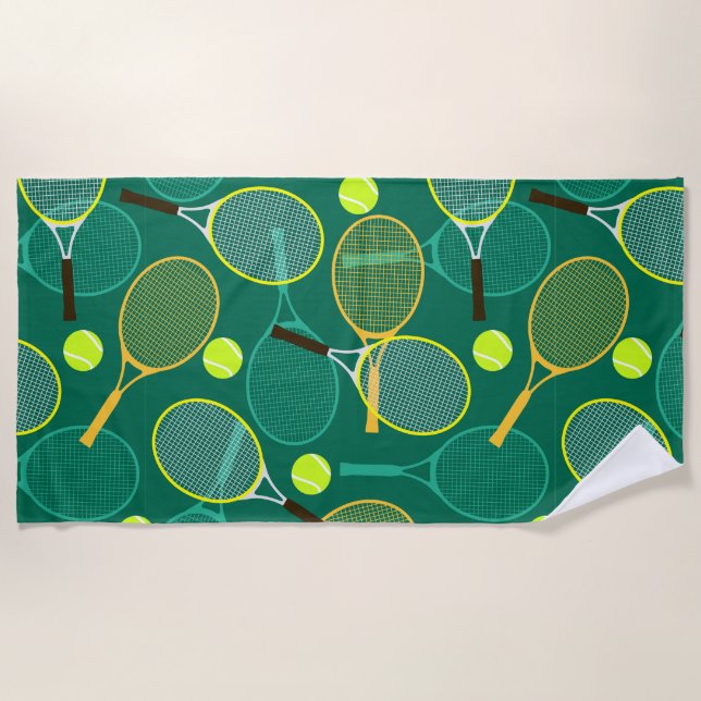 Tennis Design Strandtuch (Vorderseite)