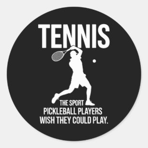 Tennis die Sportart, die Pickleball-Spieler gerne Runder Aufkleber