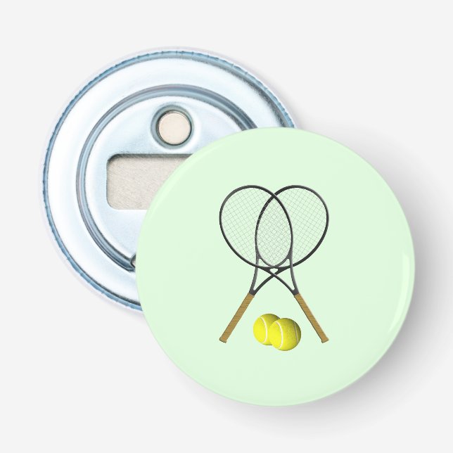 Tennis Doubles Green Flaschenöffner (Vorderseite)
