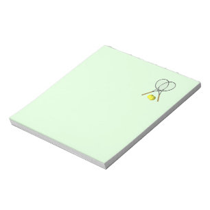 Tennis Doubles Green Notizblock