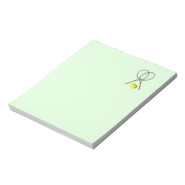 Tennis Doubles Green Notizblock (Rotiert)