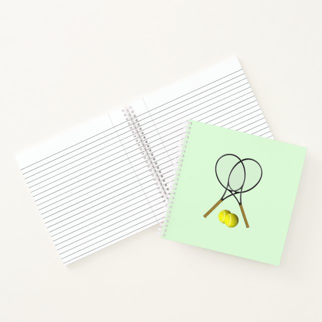 Tennis Doubles Green Notizbuch (Innenseite)
