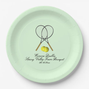 Tennis Doubles Green Pappteller