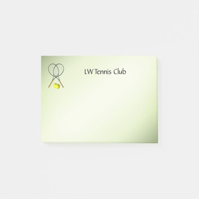 Tennis Doubles Green Post-it Klebezettel (Vorderseite)