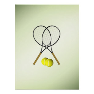 Tennis Doubles Green Poster