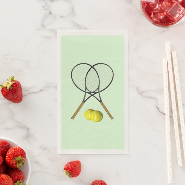 Tennis Doubles Green Serviette (Beispiel)