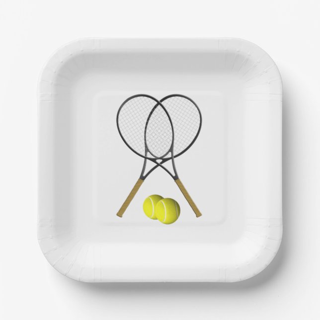 Tennis Doubles  Pappteller (Vorderseite)