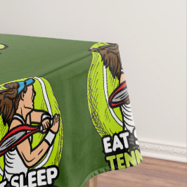 Tennis Eat Sleep Wiederholung für Tennis Player Pa Tischdecke