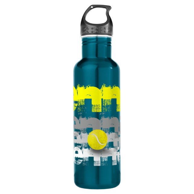 Tennis Edelstahlflasche (Vorderseite)
