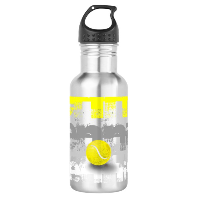 Tennis Edelstahlflasche (Vorderseite)