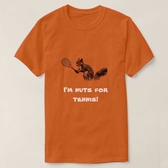 Tennis-Eichhörnchen T-Shirt (Design vorne)
