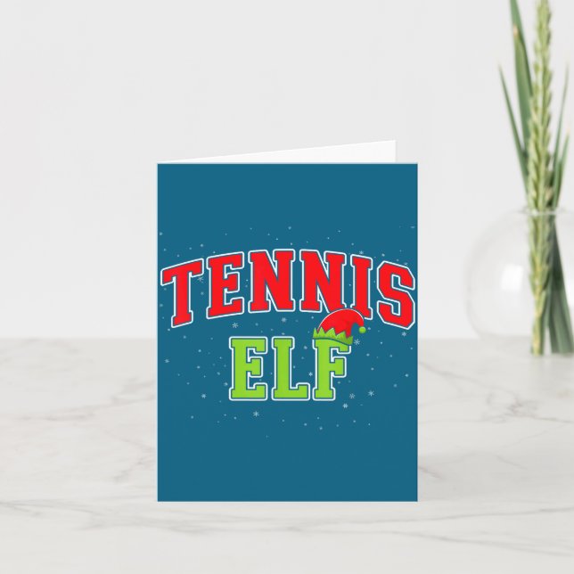 Tennis Elf Christmas Family Matching Group Xmas  Karte (Vorderseite)