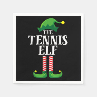 Tennis Elf Matching Familiengruppe Weihnachts-Part Serviette