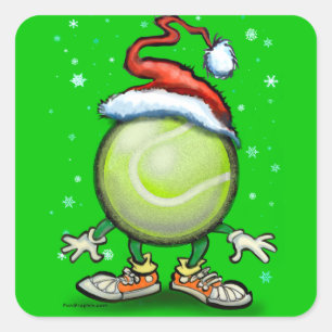 Tennis-Elf Quadratischer Aufkleber
