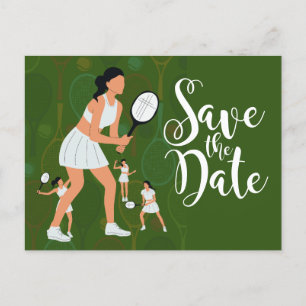 Tennis Enregistrer la carte d'invitation Date
