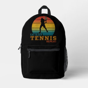 Tennis Essen Schlafen Wiederholen Bedruckter Rucksack