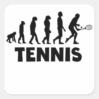 Tennis-Evolution Quadratischer Aufkleber
