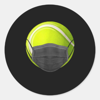 Tennis Face Mask Funny Tennis Quarantäne Geschenkr Runder Aufkleber