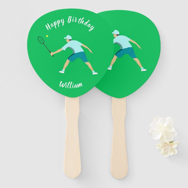 Tennis Fächer (Vorne und Hinten)