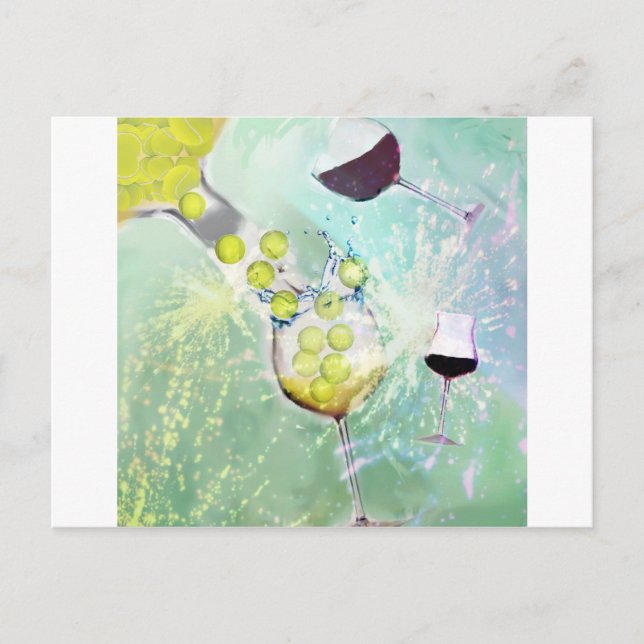 Tennis-Feier Postkarte (Vorderseite)