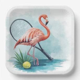 Tennis Florida Tennis Flamingo Pappteller