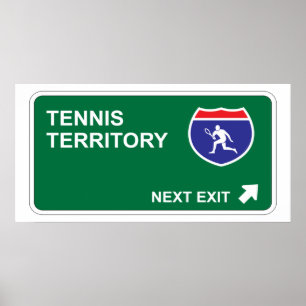 Tennis-folgender Ausgang Poster