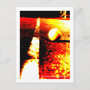 Tennis-Foto auf Postkarte