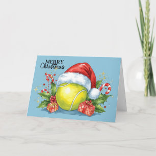 Tennis Frohe Weihnachten Tennisball auf dem Spiel