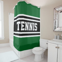 TENNIS Fun Bold Grün Schwarz Weiß Rennstreifen