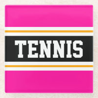 TENNIS Fun Sporty Bright Pink Black Racing Streife
