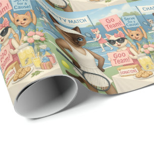Tennis Fund Raiser für Cat Lovers Geschenkpapier