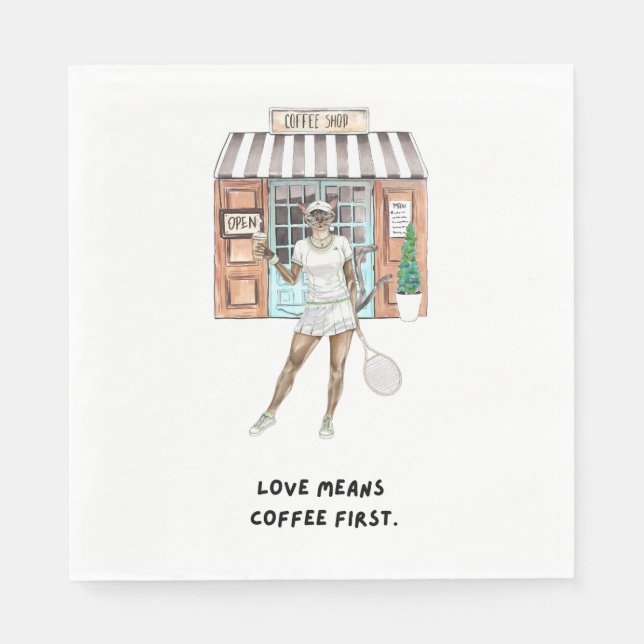 Tennis Funny Sprichwort für Cat Lovers Serviette (Vorderseite)