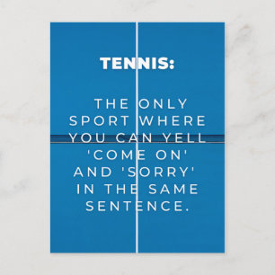 Tennis   Funny Zitat Postkarte