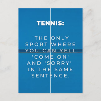 Tennis | Funny Zitat Postkarte