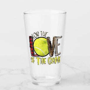 Tennis für die Liebe des Spiels Glas