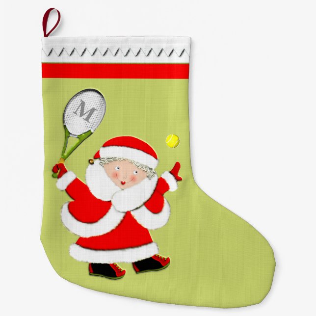 Tennis für Frauen Großer Weihnachtsstrumpf (Vorderseite)
