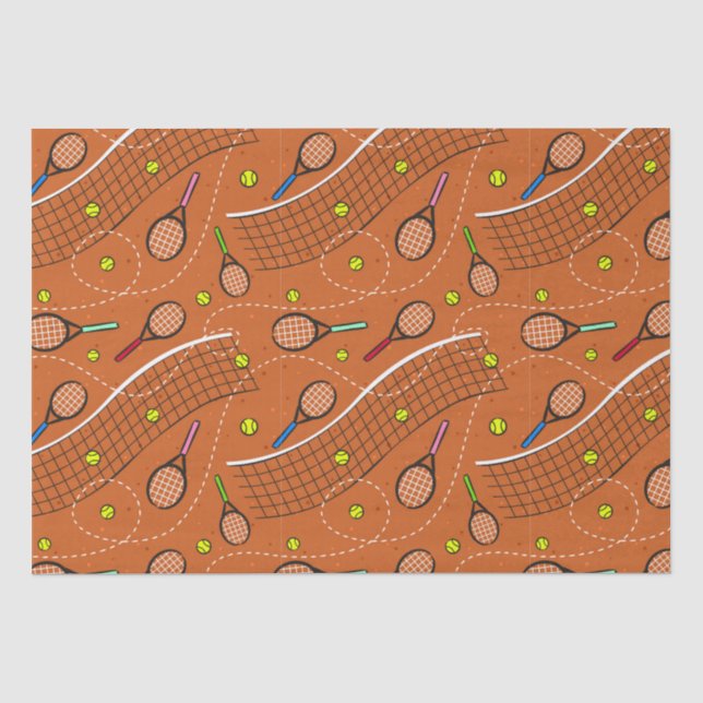 Tennis Game Fun Seidenpapier (Vorderseite)