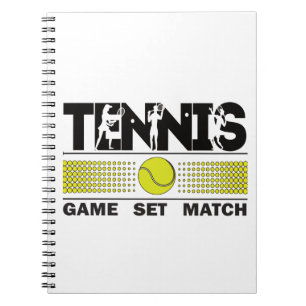 Tennis Game Set Match Notizblock