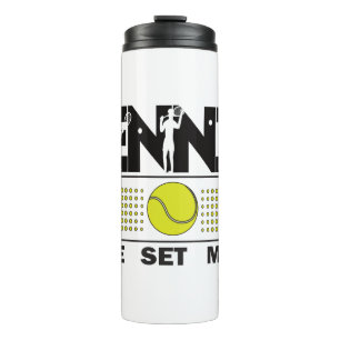 Tennis Game Set Match Thermosbecher