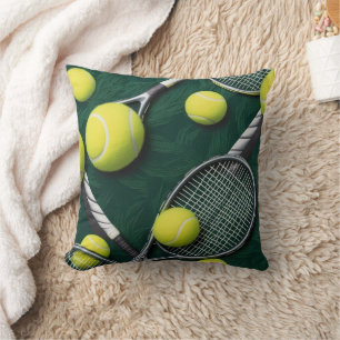 Tennis Gedicht mit Ball und Schläger Kissen