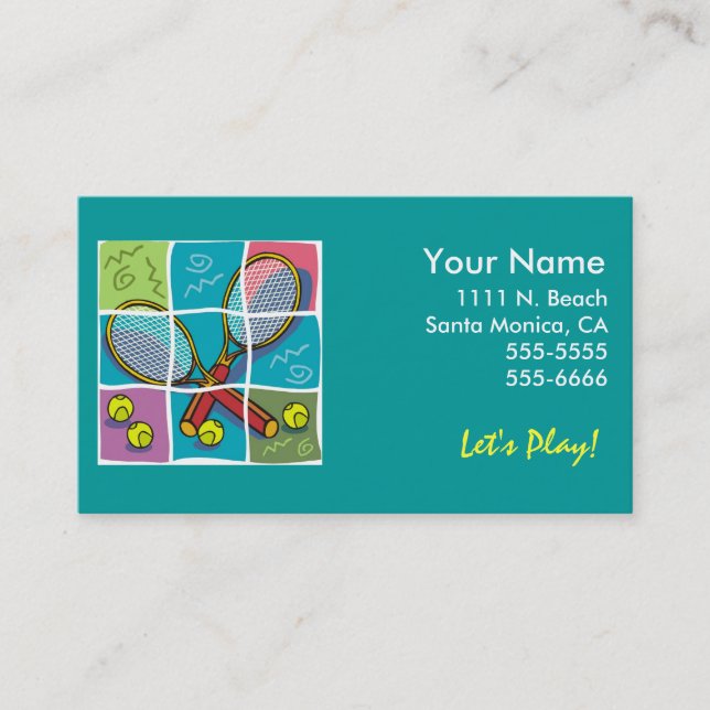 Tennis-"Geschäfts-" Karte (Vorderseite)