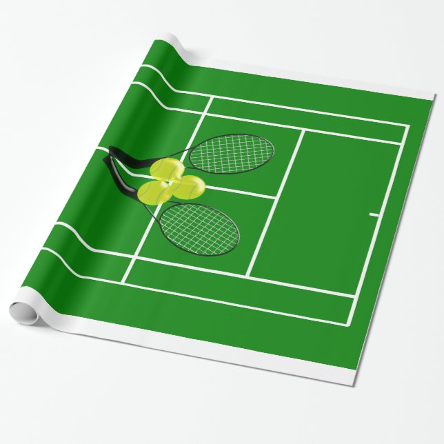 Tennis Geschenkpapier (Ungerollt)