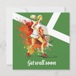 Tennis Get Well Karte