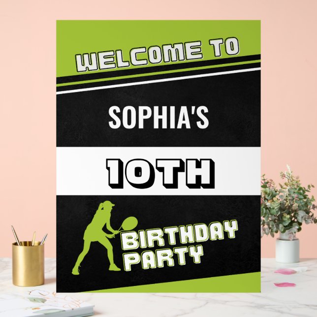 Tennis Girl Player Birthday  Acrylschild (Hochzeit)