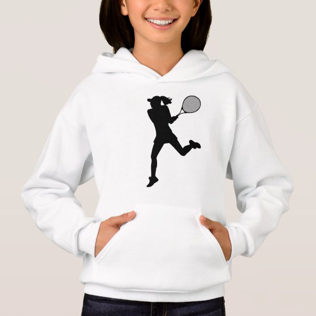 Tennis Girl Player - Spielplatz Hoodie (Vorderseite)